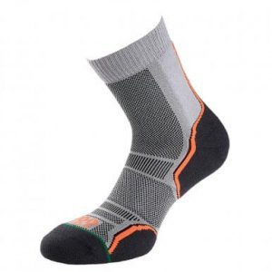 1000 Mile Trail Sock Twin Pack Grey/Orange-0