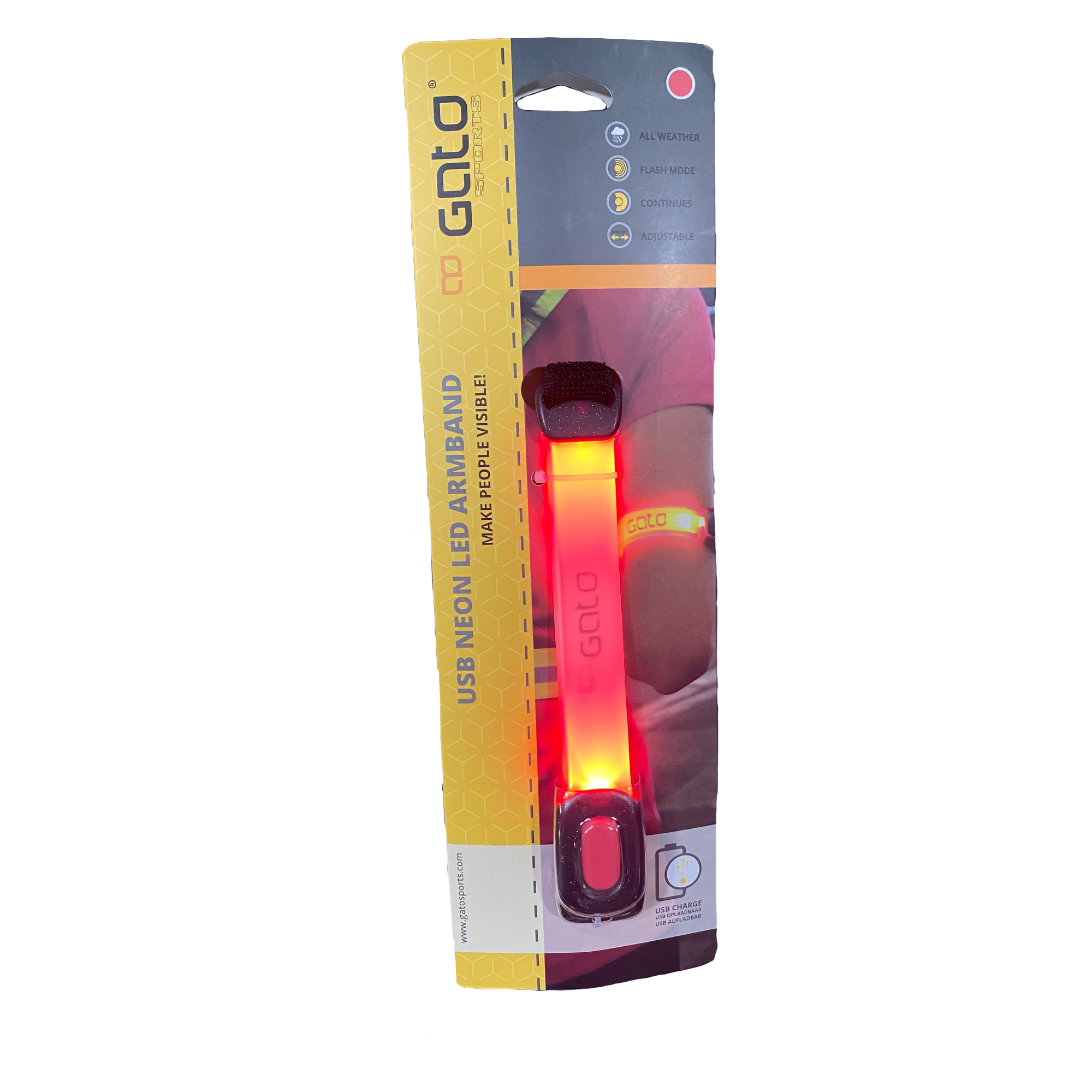 Gato USB Neon Armband Light Red